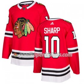 Chicago Blackhawks Patrick Sharp 10 Adidas 2017-2018 Rood Authentic Shirt - Mannen